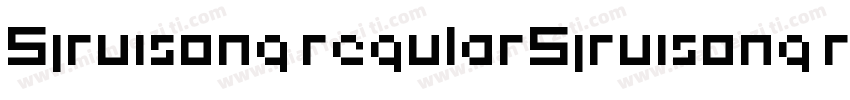 Sjruisong regularSjruisong regular字体转换